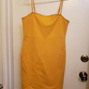 Forever 21 Mustard Bodycon Dress